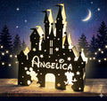 Lampada led castello principesse personalizzabile