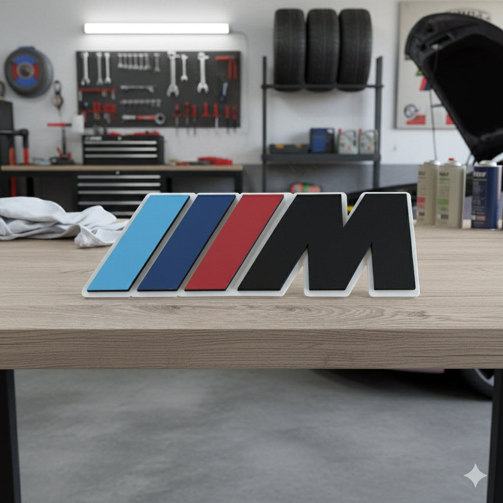Logo targa m sport bmw emblema in legno