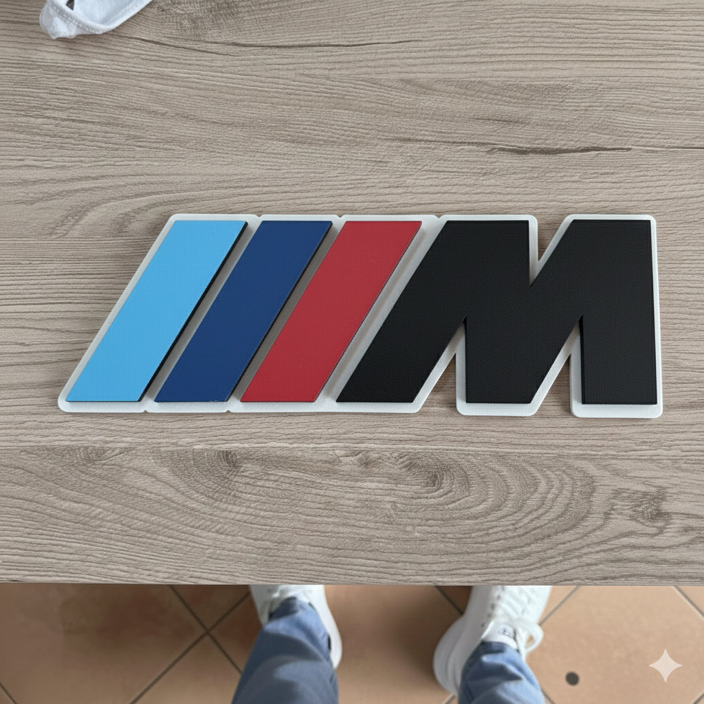 Logo targa m sport bmw emblema in legno