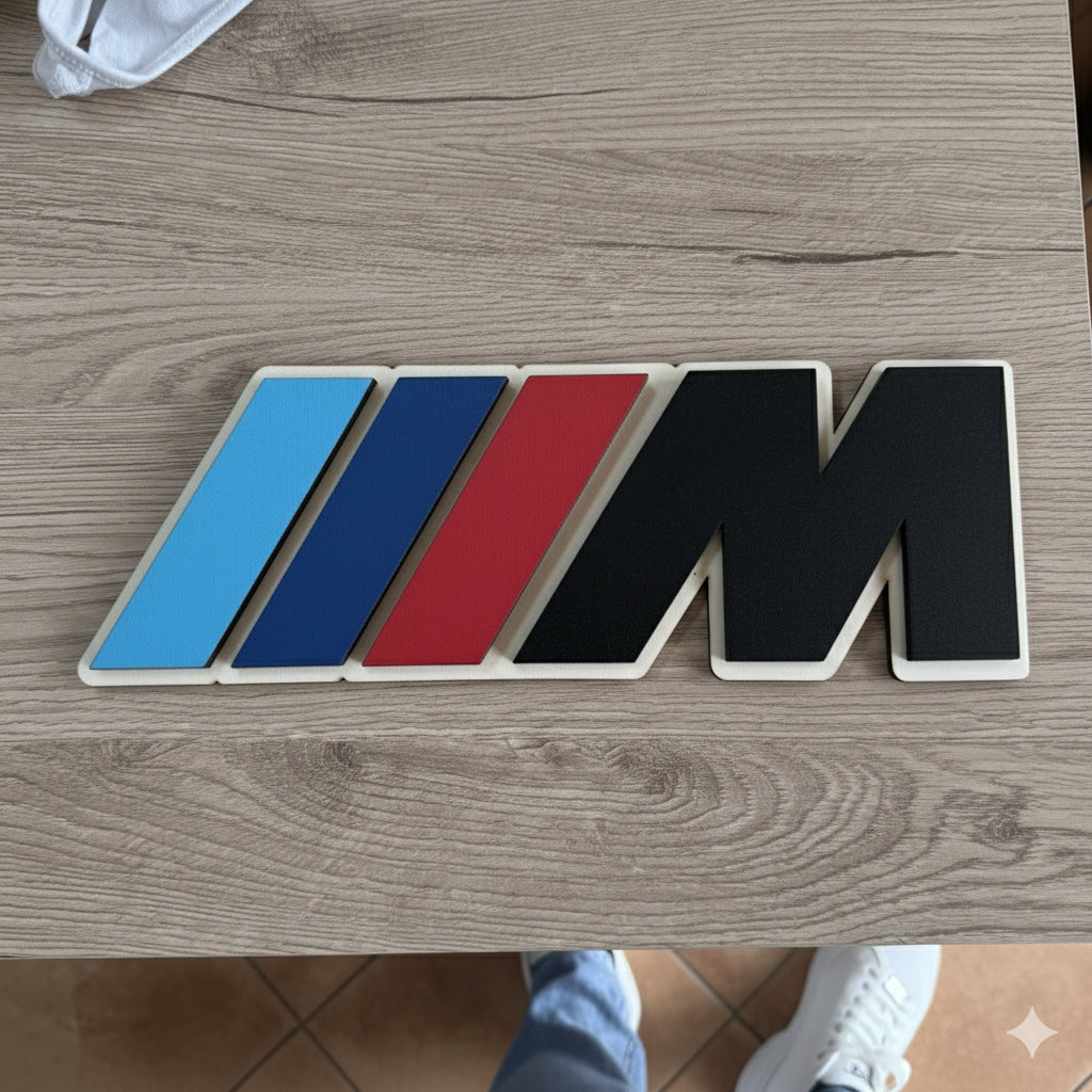 Logo targa m sport bmw emblema in legno