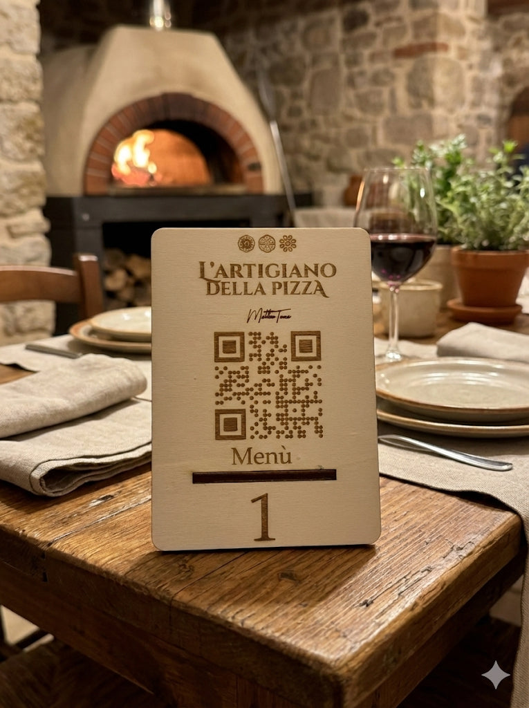 File svg digitale qr code menù con supporto 3/4mm