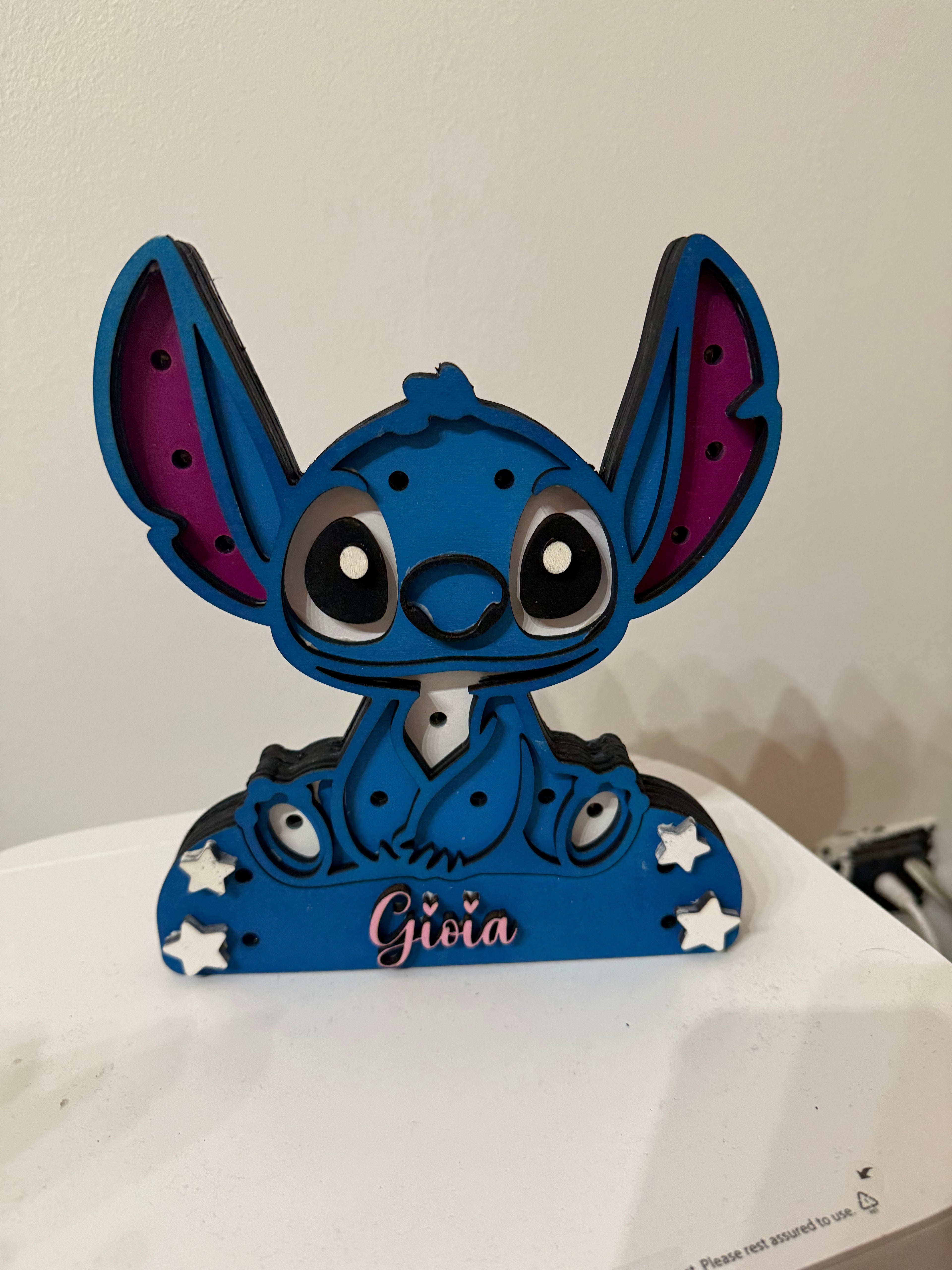 Lampada led stitch led personalizzabile