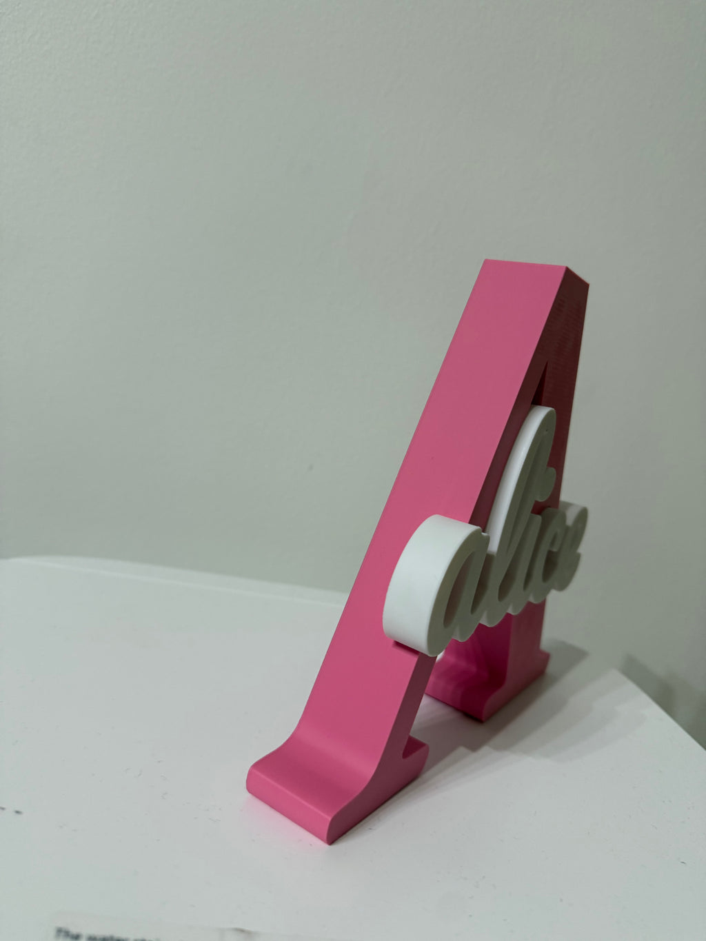 Iniziale con nome bambina da tavolo