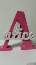 Iniziale con nome bambina da tavolo